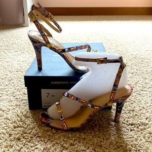 Bejeweled Floral Heels